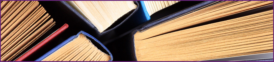 Close up of books